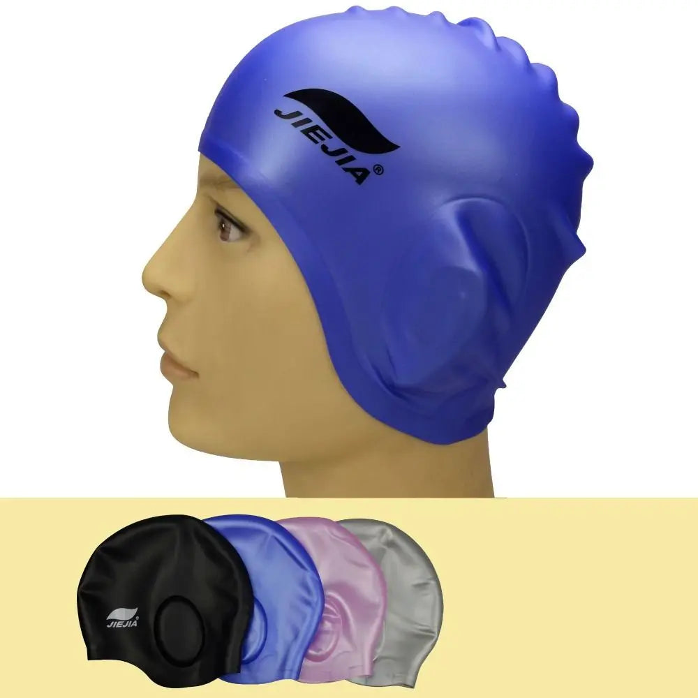 Black Silicone Swimming Cap for Men — product photo 6 of 6