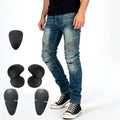 Men Motorcycle Jeans Built With Removable Insert Protective — main product photo