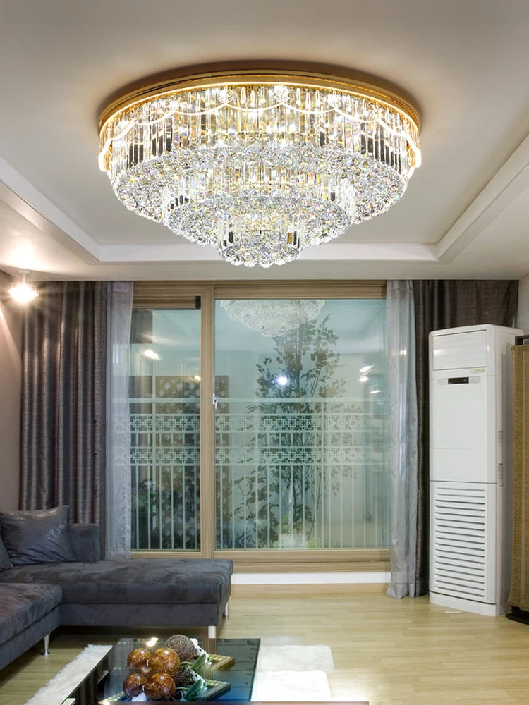 Dimmable LED Crystal Stainless Steel Lamparas De Techo — product photo 4 of 6