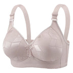 Smooth Plus-size Geometric Pattern Wireless Ladies' Solid Jacquard — product photo 3 of 6