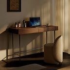 Bedroom Solid Wood Clamshell Makeup Table Minimalist Premium — product photo 3 of 4
