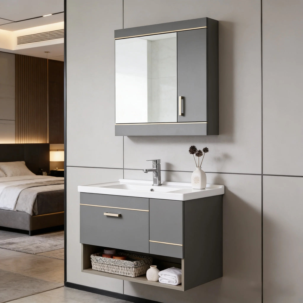 Luxury Single Sink Modern Design Water Resistant Bathroom — main product photo