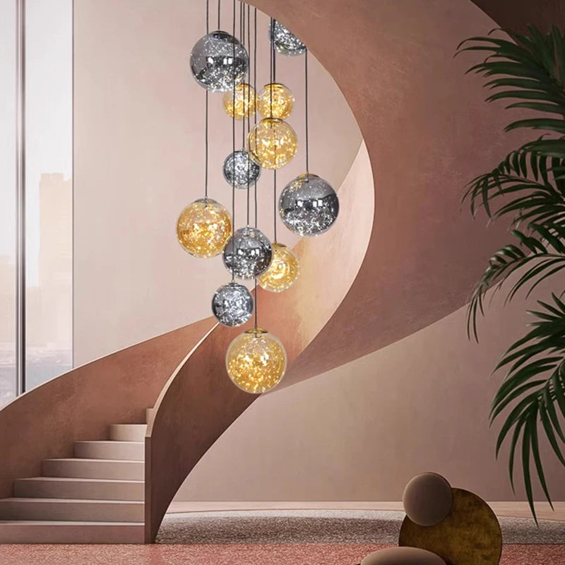 Modern Spiral Chandelier Indoor Light Living Room Villa — product photo 4 of 6