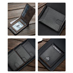 Simple Slim Men's Wallet High Quality Carbon Fiber