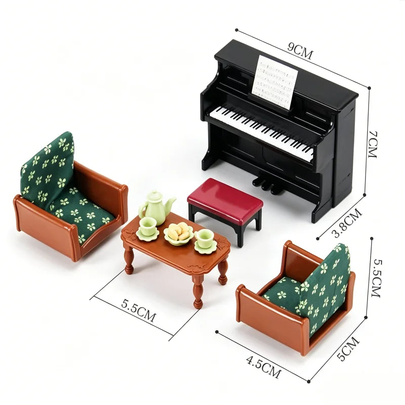 Forest Animal Family Dollhouse Furniture 1/12 Miniature Toys — product photo 5 of 6