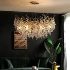Luxury crystal chandelier K9 hallway staircase glass large — main product photo