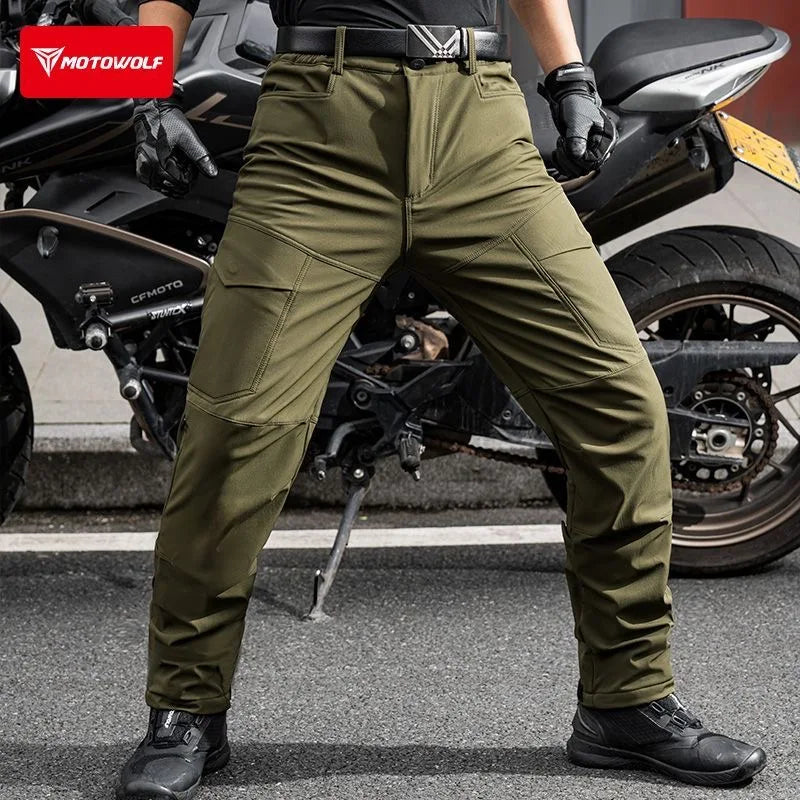 Motowolf Winter Warm CE Motorcycle Pants Velvet Motorbike — product photo 3 of 6