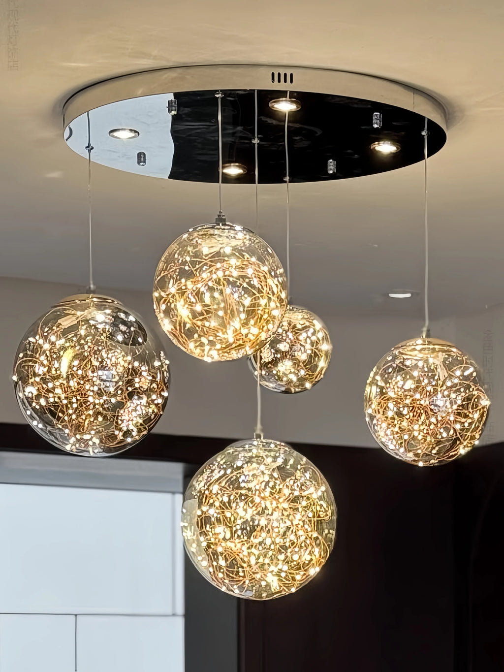 Nordic Glass Chandelier Multi-Light Pendant Light for Dining — product photo 6 of 6