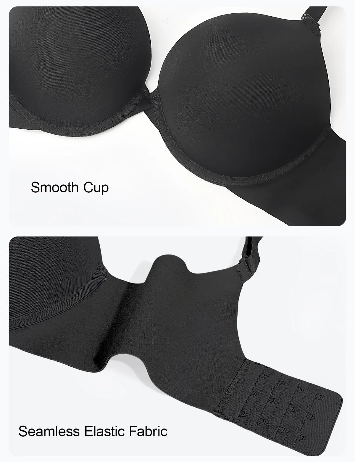 Women's Solid Bras Sexy Push Up Plunge 1/2 — product photo 6 of 6