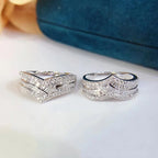 Huitan Fashion Wave Design Cubic Zirconia Rings for — product photo 5 of 5