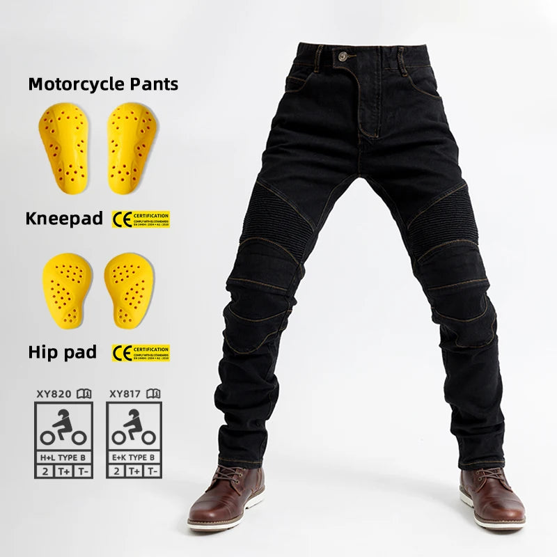 Universal 4-Season Motorcycle Riding Jeans Men Women Windproof — main product photo