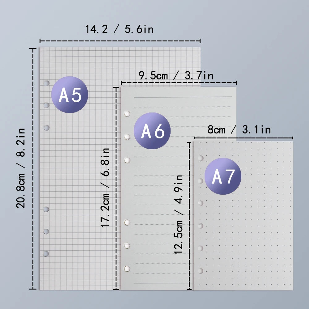 1 Pack A5/A6/A7 Refill Paper — product photo 5 of 6