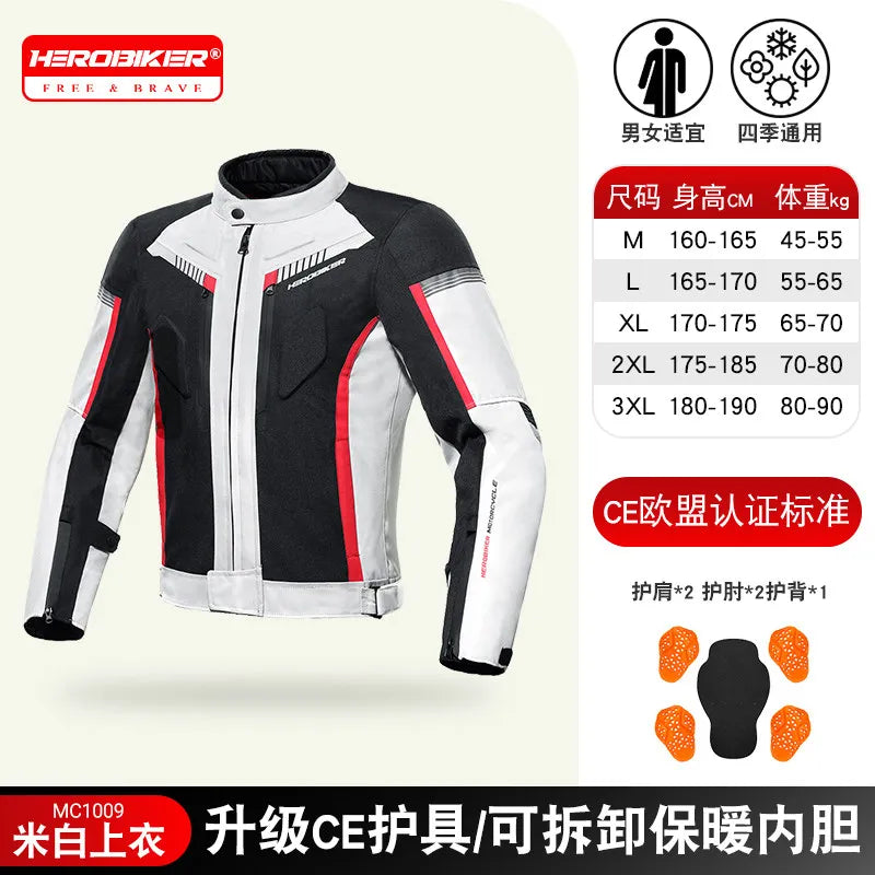 HeroBiker Motorcycle Jacket And Pants Set Waterproof Windproof — product photo 5 of 5