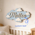 1pc Cloud Shaped Wooden Name Tag — main product photo