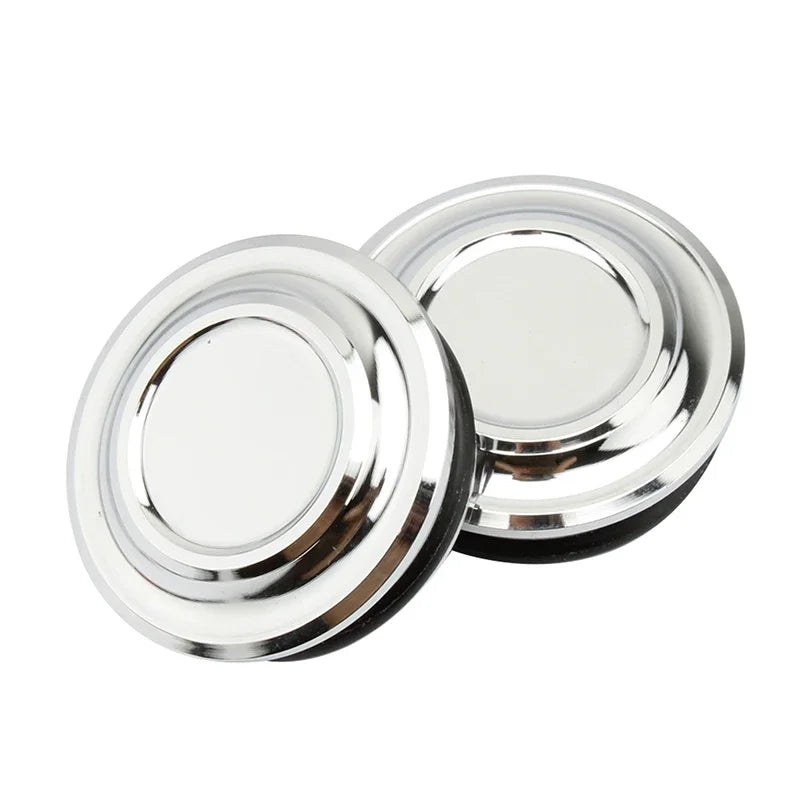 2Pcs Silver/Black Motorcycle Frame Hole Cover Decoration Parts — product photo 5 of 6