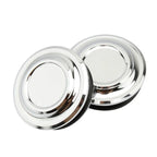 2Pcs Silver/Black Motorcycle Frame Hole Cover Decoration Parts — product photo 5 of 6