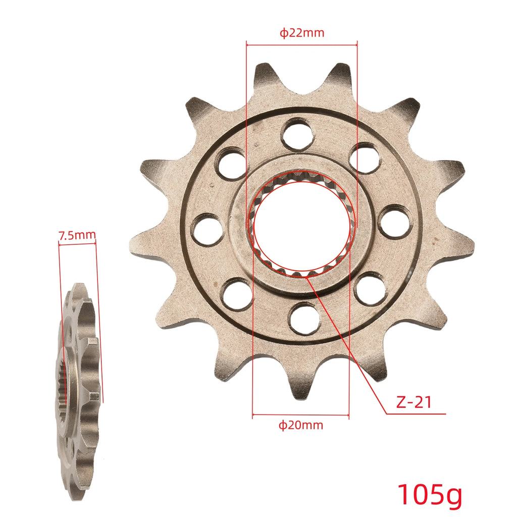 Replacement 13 Tooth 520 Front Sprocket Steel Material — product photo 2 of 6