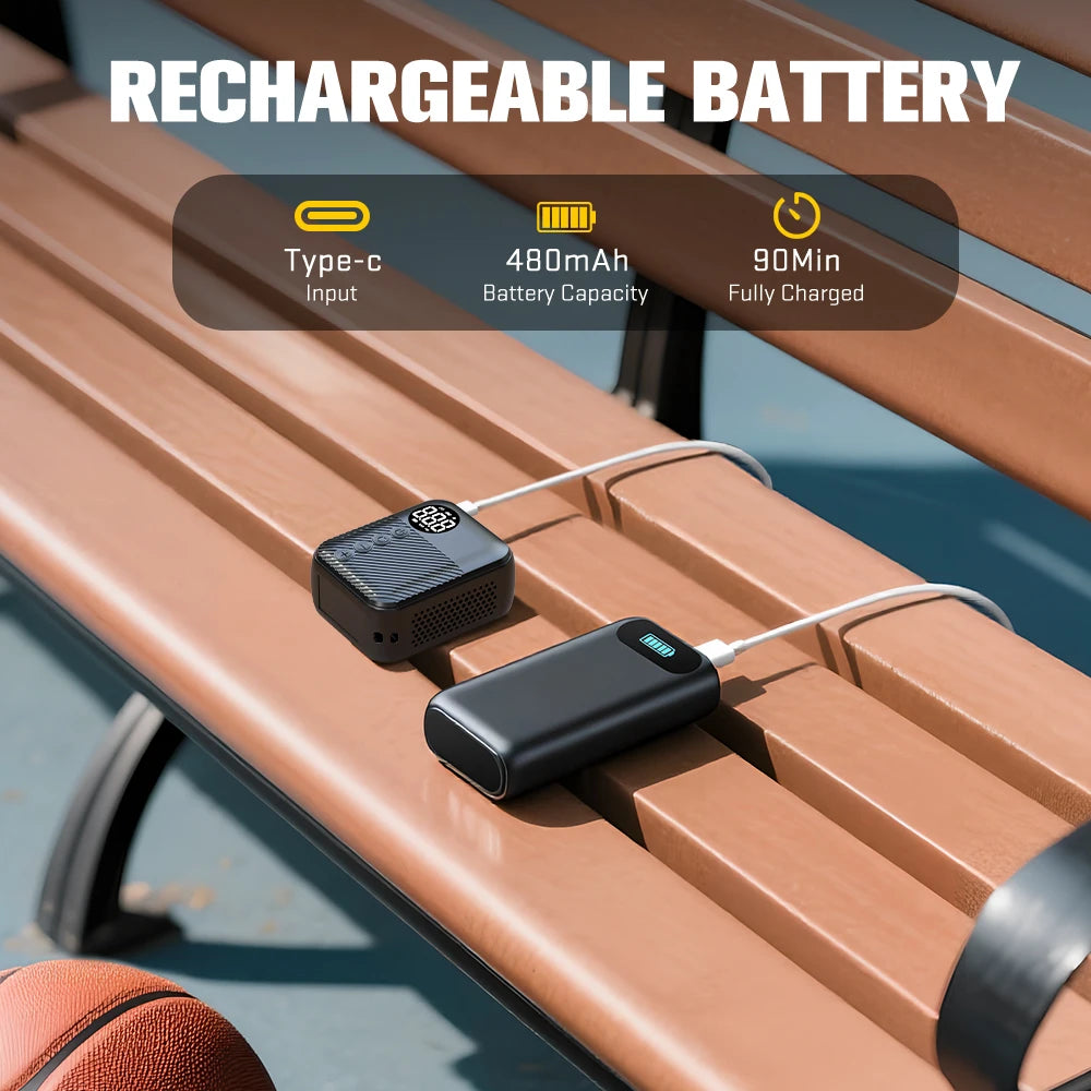 Carsun Rechargeable Mini Air Pump Portable Digital Gauge — product photo 4 of 6