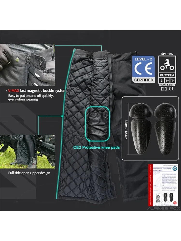 Winter Waterproof Motorcycle Padded Touring Moto Pants Men's — product photo 3 of 6