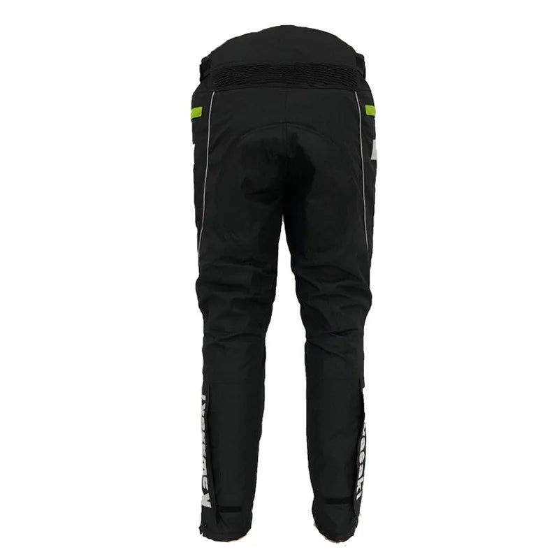 Men's Warm Moto Pants Black Green Oxford Cotton — product photo 3 of 6
