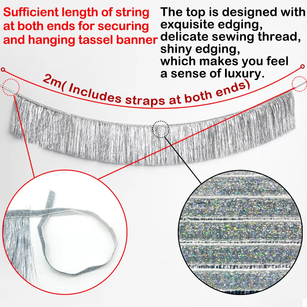 1.5m Gorgeous Premium Fringe Tassel Banner Creative Party — product photo 4 of 6