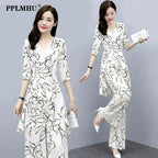 Elegant Print 2 Piece Set Women Outfits Summer — main product photo
