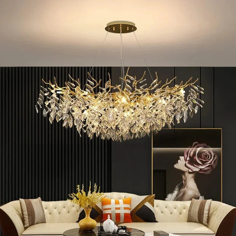 Luxury crystal chandelier K9 hallway staircase glass large — product photo 4 of 6