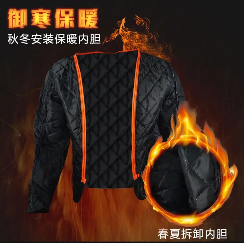 Men Motorcycle Jacket Pants Set 4 Season Waterproof — product photo 6 of 6