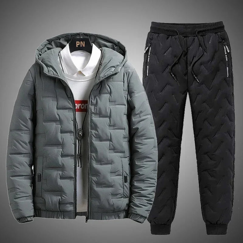 Tracksuit Men Winter Warm Men Down Cotton Jacket — product photo 2 of 6