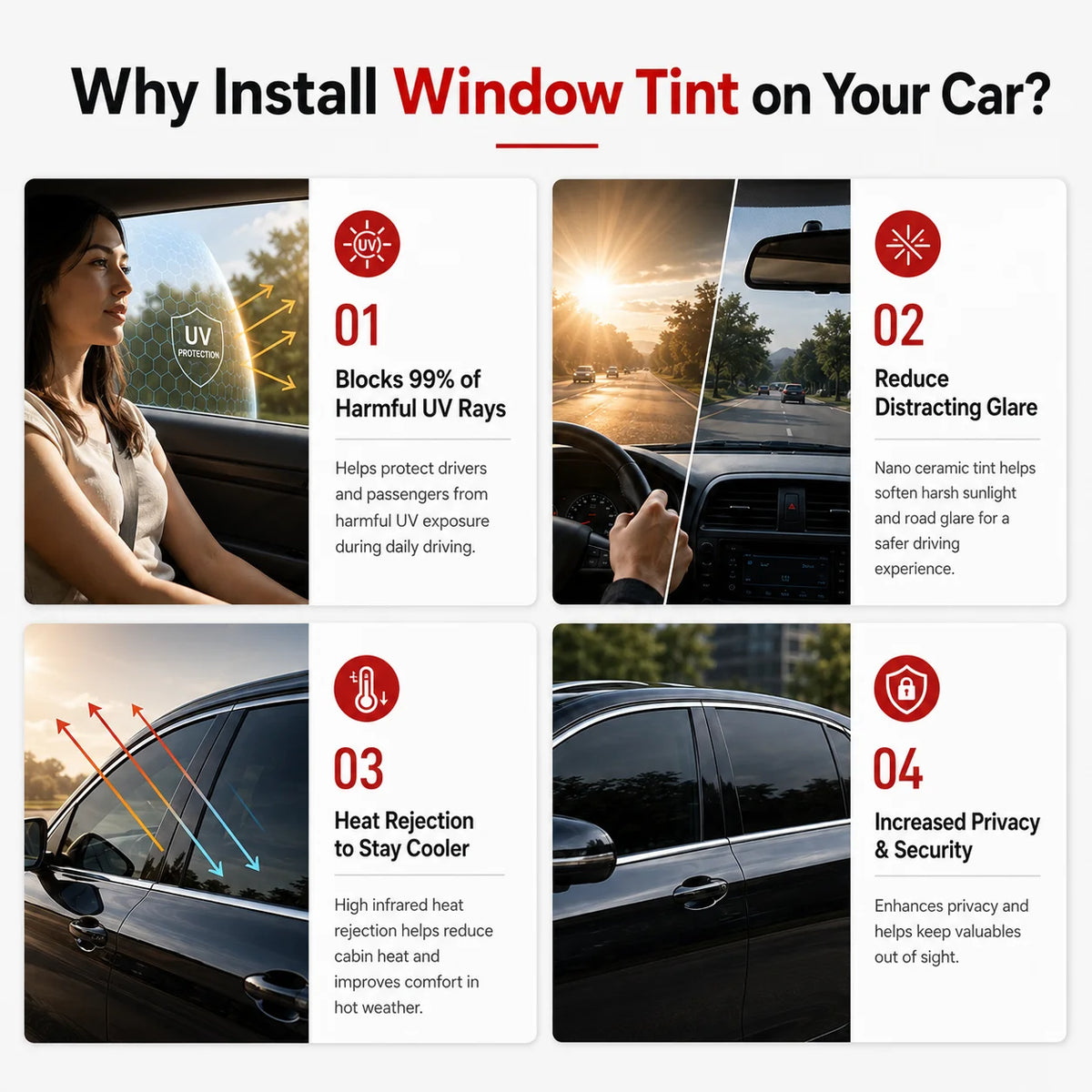 Premium Precut Window Tint Kit Front Rear Windows — product photo 3 of 6