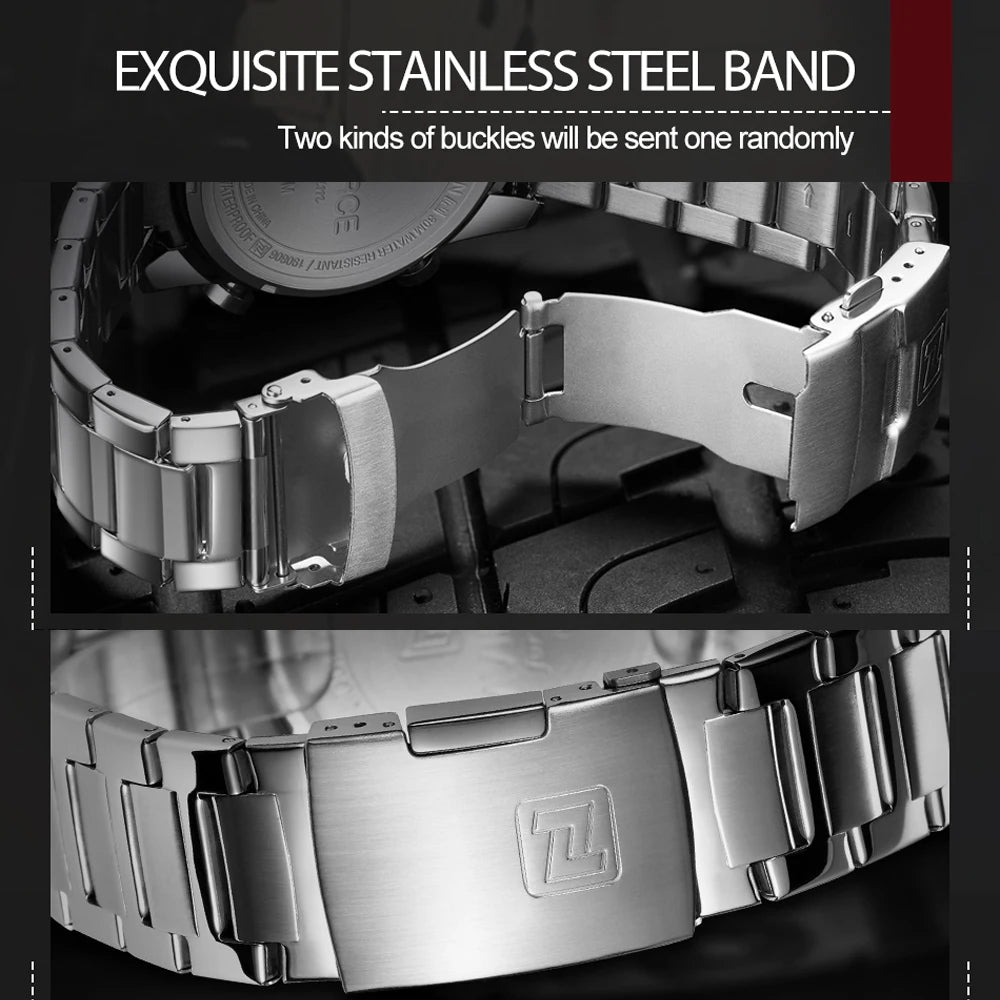 NAVIFORCE Digital Watches for Men Luxury Stainless Steel — product photo 6 of 6