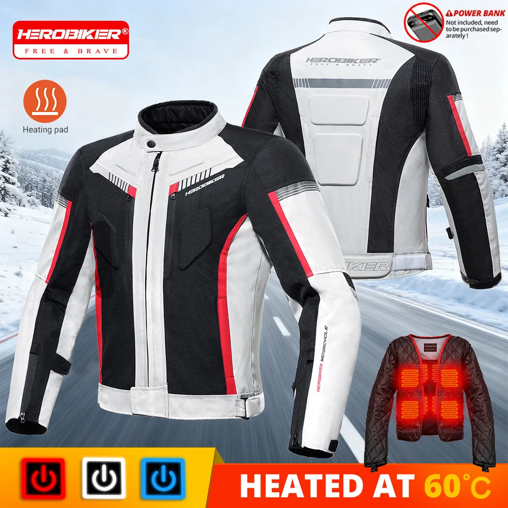 Winter Waterproof Motorcycle Jacket Windproof Moto Protection Motorbike — main product photo