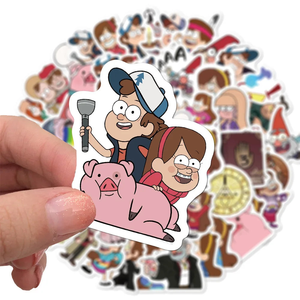 50Pcs Cartoon Gravity Falls Stickers Cute Anime Toys