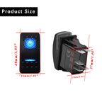 12v/24v Blue Led Compressor Rocker Switch SPST 5P — product photo 4 of 6