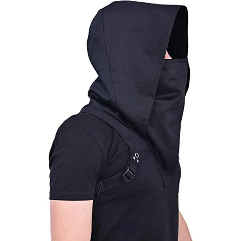 Cosplay Medieval Assassin Hat Cyberpunk Hooded Cloak Cape — product photo 4 of 6