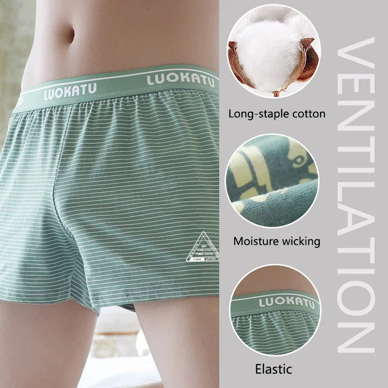 Loose Cotton Briefs Men Boxer Shorts Comfortable Summer — product photo 2 of 6