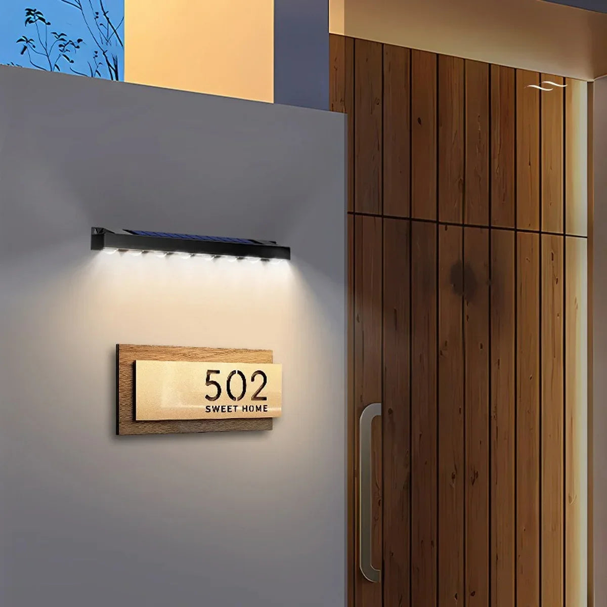 4/6/8LED Solar Wall Light Outdoor Waterproof Garden Decora — main product photo