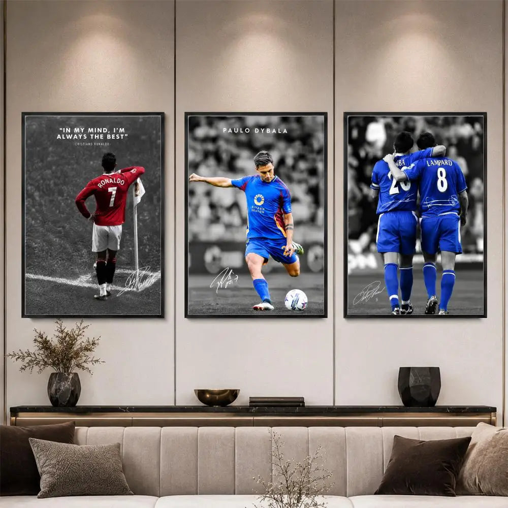 S-occer Sport Player Portrait Poster High-Definition Waterproof — product photo 2 of 6