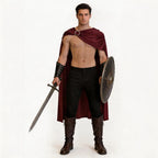 Roman Knight Spartan Cosplay Cloak Wristguard Costume Outfits — product photo 6 of 6