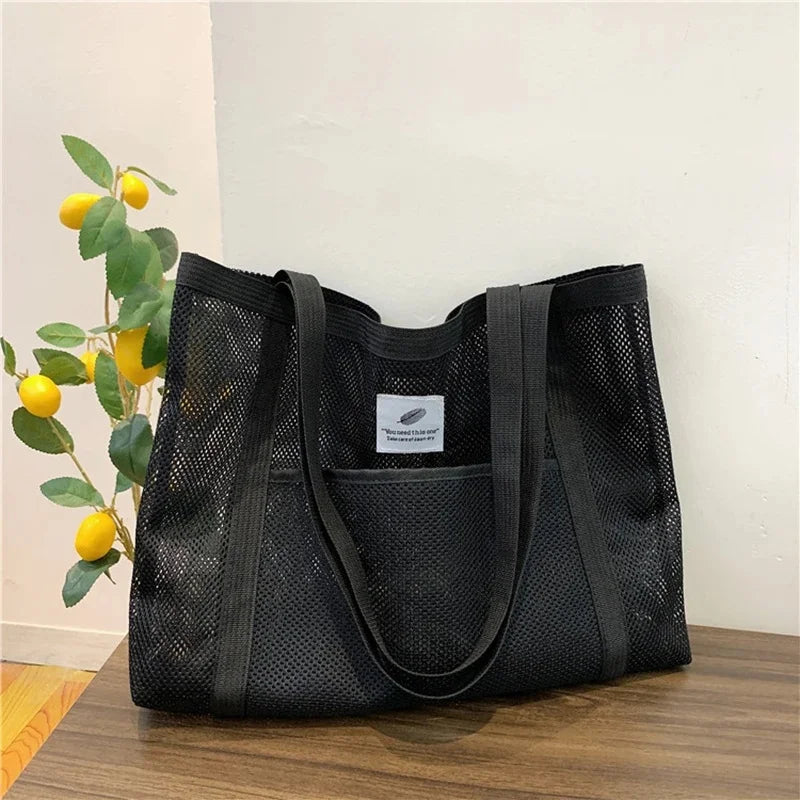 Women's Transparent Mesh Shoulder Bag — product photo 6 of 6