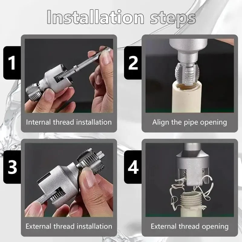 Electric Drill PVC Pipe Threader Fast Internal External — product photo 5 of 6