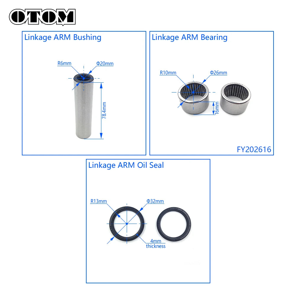 OTOM Motorbike Triangle Lever Linkage ARM Maintenance Kit — product photo 3 of 6