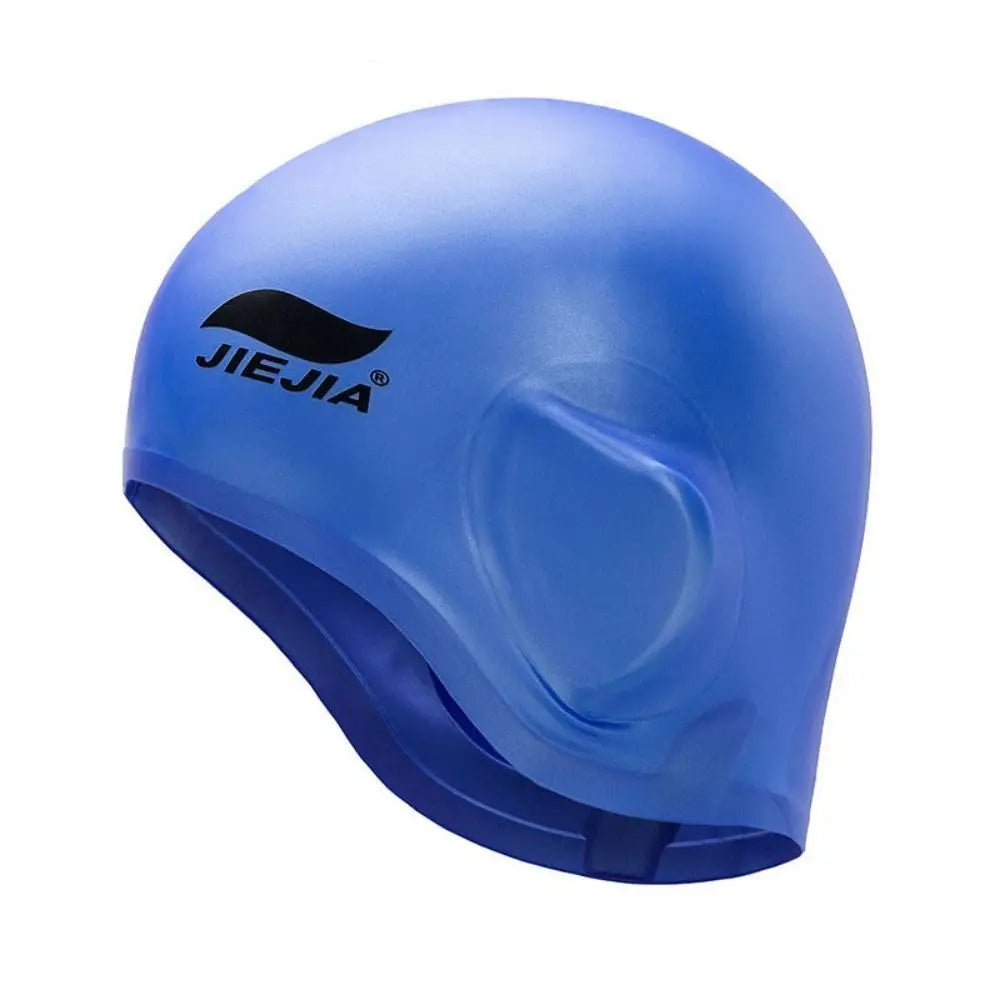 Black Silicone Swimming Cap for Men — product photo 4 of 6