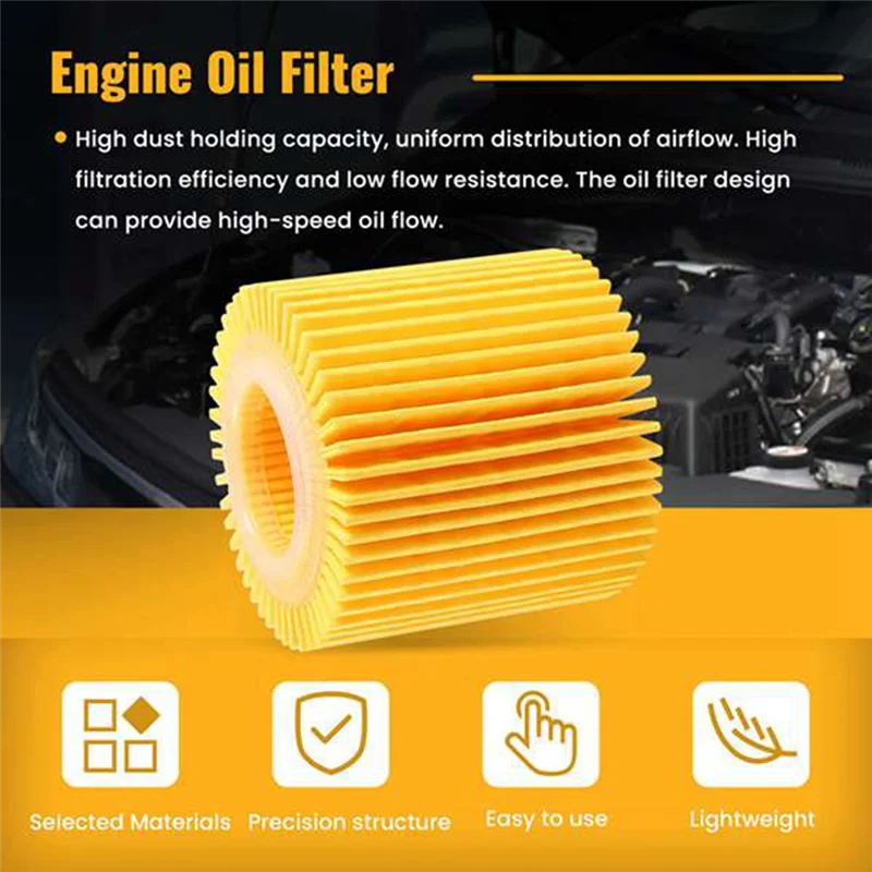 Compact 20Pcs Engine Oil Filter Elements For Toyota — product photo 6 of 6