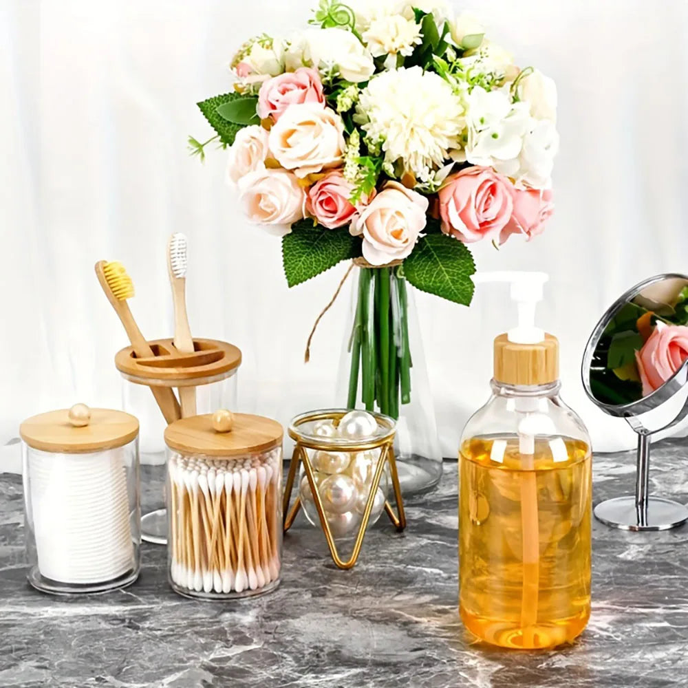 4pcs Bamboo Bathroom Accessories Set — product photo 3 of 6