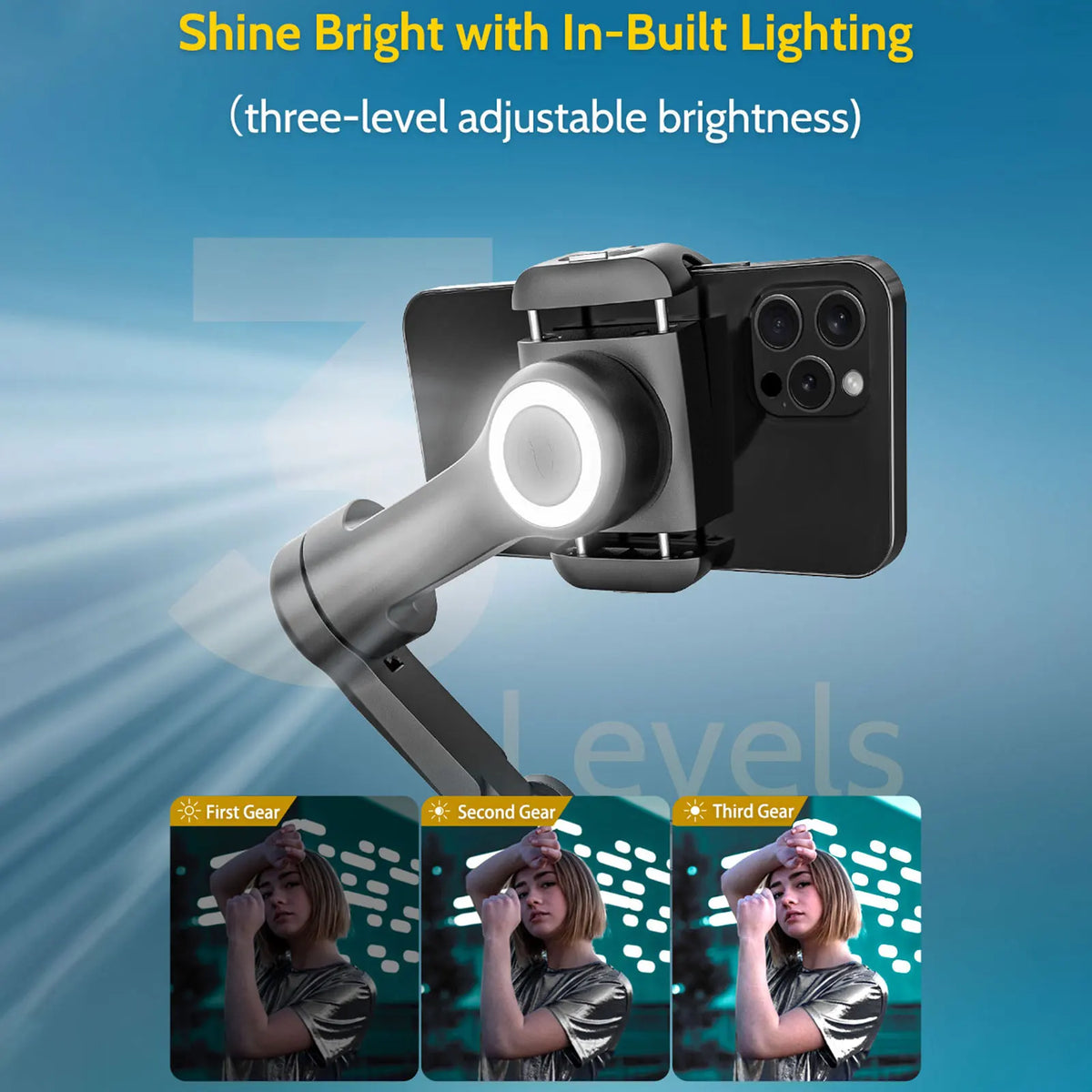 AOCHUAN Smart XPro Smartphone 3 Axis Gimbal Stabilizer — product photo 2 of 6