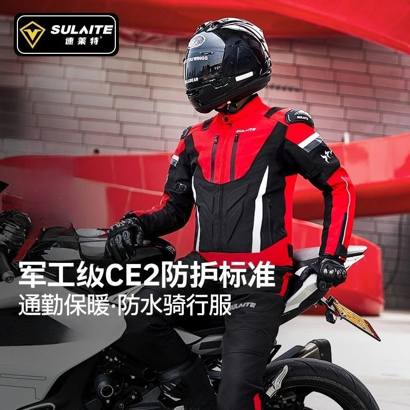 Motorcycle Jacket Pants Set Detachable Warm Liner Windproof — product photo 3 of 6