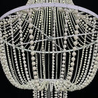 Korean Style Wedding Backdrop Acrylic Pearl Chandelier Ceiling — product photo 5 of 5