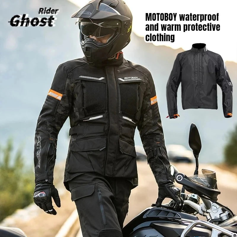 Off-road Motorbike Jacket Pants Waterproof Windproof Warm，CE Protective — main product photo