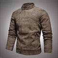 Fashion Leather Jacket Men Winter Fleece Warm Zipper — main product photo